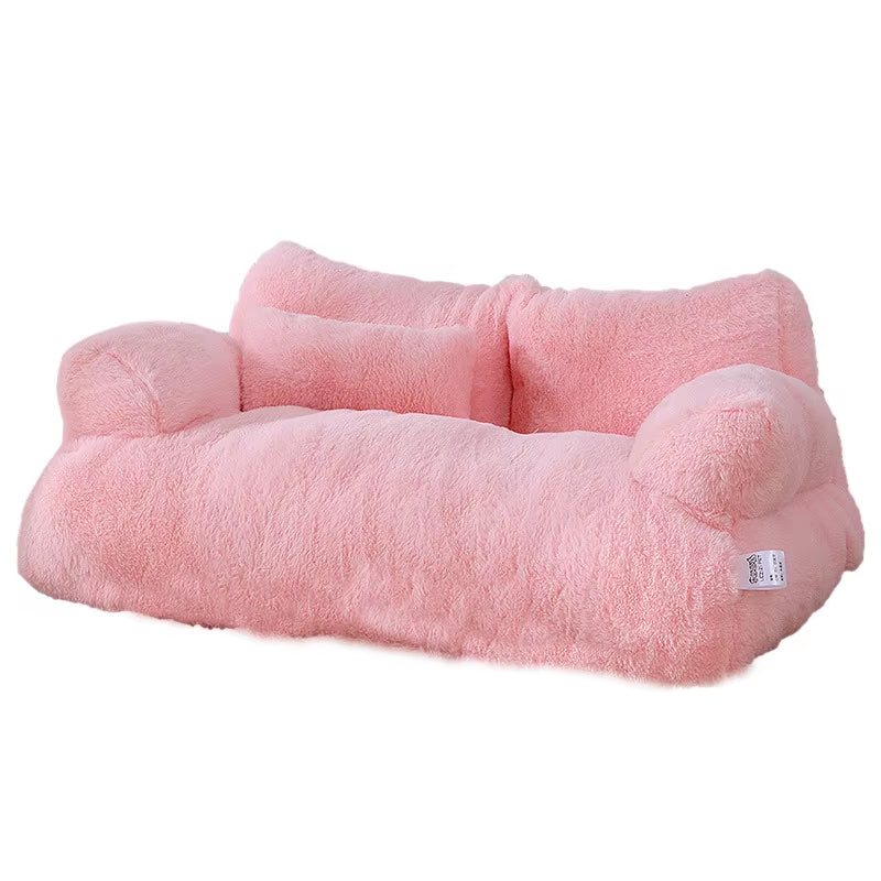 Luxury Cat Bed Super Soft Warm Pet Sofa for Small Dogs Cats Detachable Washable Non-Slip Kitten Puppy Sleeping Bed Pet Supplies