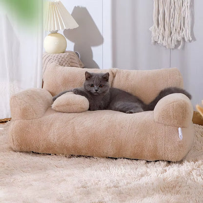 Luxury Cat Bed Super Soft Warm Pet Sofa for Small Dogs Cats Detachable Washable Non-Slip Kitten Puppy Sleeping Bed Pet Supplies